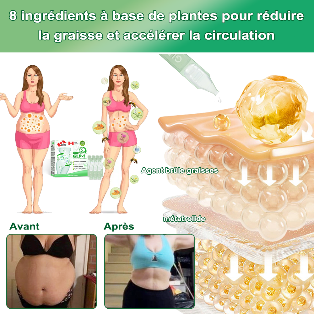 Docteur CA recommandé 👩⚕️|👑 𝖫OTMAY® GLP-1 Multiaction Ampoules Orales(Juste une fois par jour, des changements visibles en 7 jours) Pour l'obésité, la santé cardiovasculaire, le diabète, l'apnée du sommeil, la santé intestinale