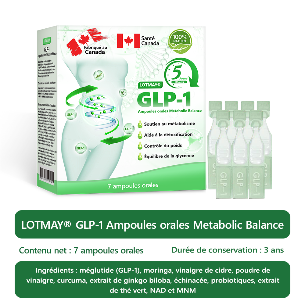 Docteur CA recommandé 👩⚕️|👑 𝖫OTMAY® GLP-1 Multiaction Ampoules Orales(Juste une fois par jour, des changements visibles en 7 jours) Pour l'obésité, la santé cardiovasculaire, le diabète, l'apnée du sommeil, la santé intestinale