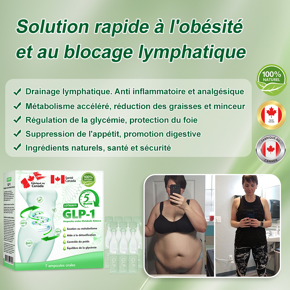 Docteur CA recommandé 👩⚕️|👑 𝖫OTMAY® GLP-1 Multiaction Ampoules Orales(Juste une fois par jour, des changements visibles en 7 jours) Pour l'obésité, la santé cardiovasculaire, le diabète, l'apnée du sommeil, la santé intestinale
